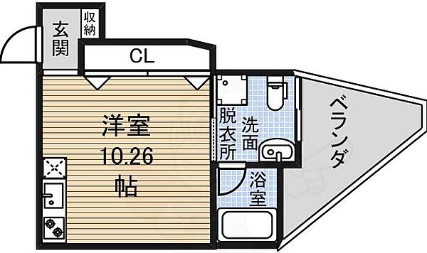 愛知県名古屋市中川区尾頭橋２丁目(賃貸マンション1R・4階・24.58㎡)の写真 その2