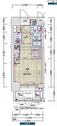 名古屋市営鶴舞線 浅間町駅 徒歩7分の賃貸マンション 9階1Kの間取り