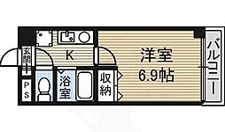 リバティハイツ白鳥 1Kの間取図画像