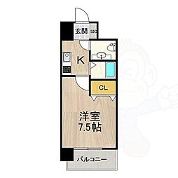 フロンティアタワー名駅南 10階1Kの間取り
