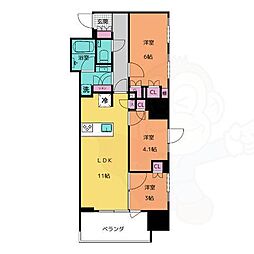 GRAN PASEO名古屋伏見 4階3LDKの間取り