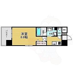 名古屋市営名城線 上前津駅 徒歩2分の賃貸マンション 3階1Kの間取り