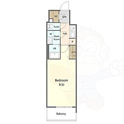 S-RESIDENCE岐阜駅 1Kの間取図画像