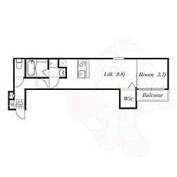 FAMILY　STAGE烏森 1階1LDKの間取り