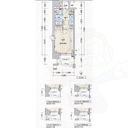 プレサンス大須観音駅前サクシード 2階1Kの間取り