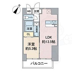 名古屋市営名城線 ナゴヤドーム前矢田駅 徒歩4分の賃貸マンション 6階1LDKの間取り