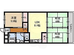 グランドハイツカトレア 3LDKの間取図画像