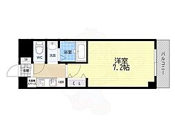 ラーク森田 1Kの間取図画像