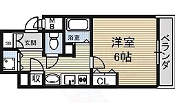 プレサンス泉セレグレード 1Kの間取図画像