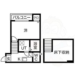 カーサアージョ 1Kの間取図画像