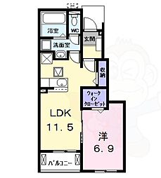 カーサ・セレーノ 1LDKの間取図画像