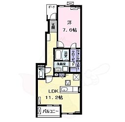 K.F.K.アルバseven 1LDKの間取図画像