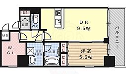 プレサンス錦ラウム 1DKの間取図画像