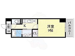 RESIDIA東桜 1Kの間取図画像