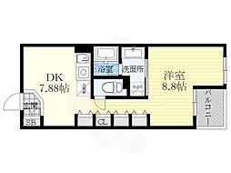 グランアベニュー栄 1DKの間取図画像
