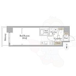 名古屋市中区金山3丁目マンション ワンルームの間取図画像