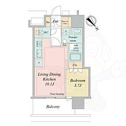 NAGOYAtheTOWER 1LDKの間取図画像
