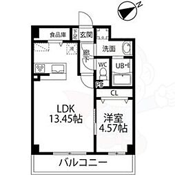 GRANDUKE徳川 1LDKの間取図画像