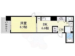 プライムアーバン泉 1DKの間取図画像