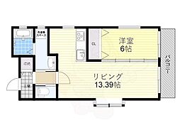 桜パレス 1LDKの間取図画像