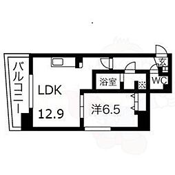ラファサード 1LDKの間取図画像