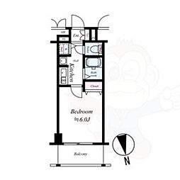 プレサンス久屋大通公園サウス 1Kの間取図画像