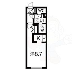 GVIVRE岡崎駅前 1Kの間取図画像