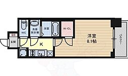 プレサンスジェネ丸の内 1Kの間取図画像