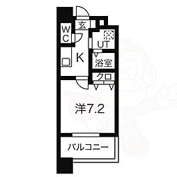 MARCHE一宮 1Kの間取図画像