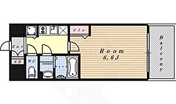 プレサンスNAGOYA本陣 1Kの間取図画像