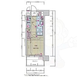 プレサンス尾張一宮ジュレア 1Kの間取図画像