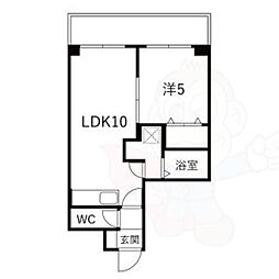 サンメゾン穂 1LDKの間取図画像