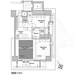 プライムメゾン高見 2LDKの間取図画像