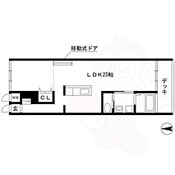 M/FHOUSE 1LDKの間取図画像