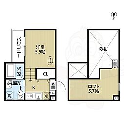 リッチヒル諏訪 1SKの間取図画像