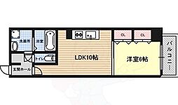 ラ・メゾン輝 1LDKの間取図画像