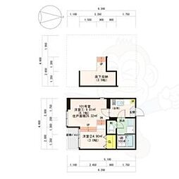 さくらハイツ 1DKの間取図画像