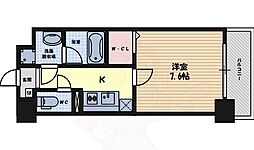 リベルティア 1Kの間取図画像