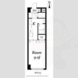 ラヴィアン名駅 1Kの間取図画像