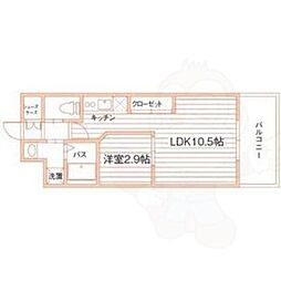 ラヴィール名駅南 1LDKの間取図画像