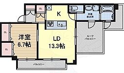 白壁リンクス 1LDKの間取図画像