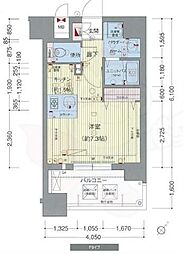プレサンス名古屋STATIONビジュ 1Kの間取図画像