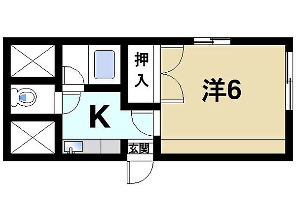 奈良県奈良市半田横町(賃貸アパート1K・2階・19.11㎡)の写真 その2