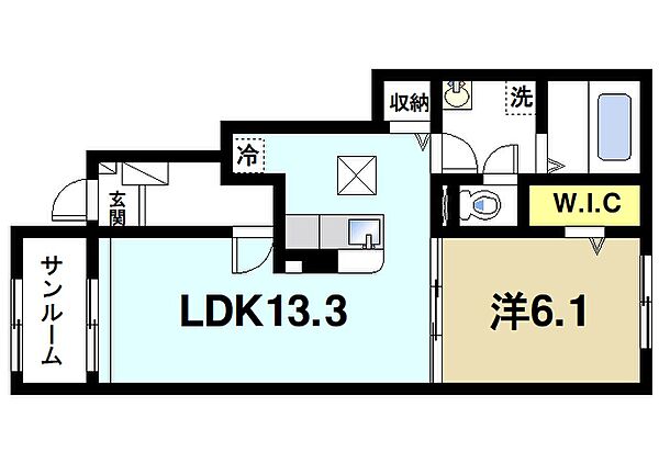 グレイス大和小泉 ｜奈良県大和郡山市小泉町(賃貸アパート1LDK・1階・50.01㎡)の写真 その2