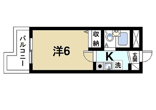 シティパレス富雄北 ｜奈良県奈良市富雄北2丁目(賃貸マンション1K・4階・22.50㎡)の写真 その2