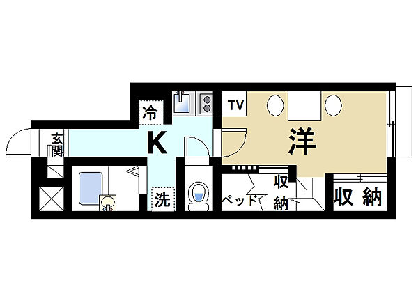 レオパレスオアシス ｜奈良県大和郡山市小泉町(賃貸アパート1K・1階・23.71㎡)の写真 その2