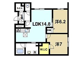 奈良県奈良市芝辻町1丁目（賃貸アパート2LDK・1階・66.09㎡） その2