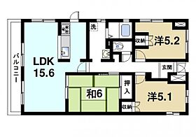 ライフヒルズ富雄  ｜ 奈良県奈良市富雄元町3丁目（賃貸マンション3LDK・2階・64.03㎡） その2