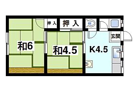 ハイツ葵  ｜ 奈良県奈良市富雄元町1丁目（賃貸アパート2K・2階・32.80㎡） その2