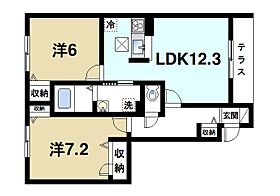 グランシャリオ瑠璃  ｜ 奈良県奈良市六条2丁目（賃貸アパート2LDK・1階・59.98㎡） その2